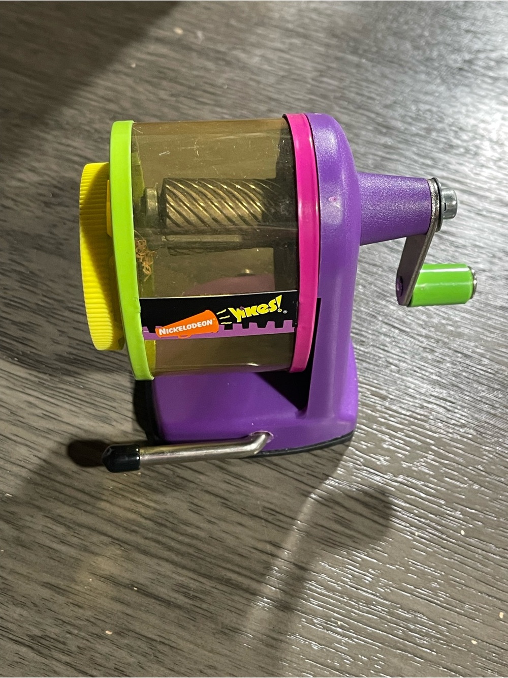 Vintage 90’s Y2K Nickelodeon Purple Pencil Sharpener with Neon Accents